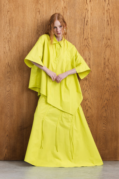Bianca Asymmetric Pleated Top