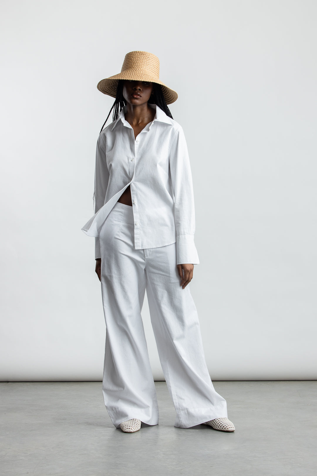 Ilhaam Structured Straight Leg _ 167794 _ White