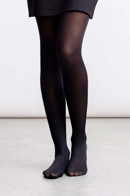 2-Pack Opaque Stockings _ 161375 _ Black Texture