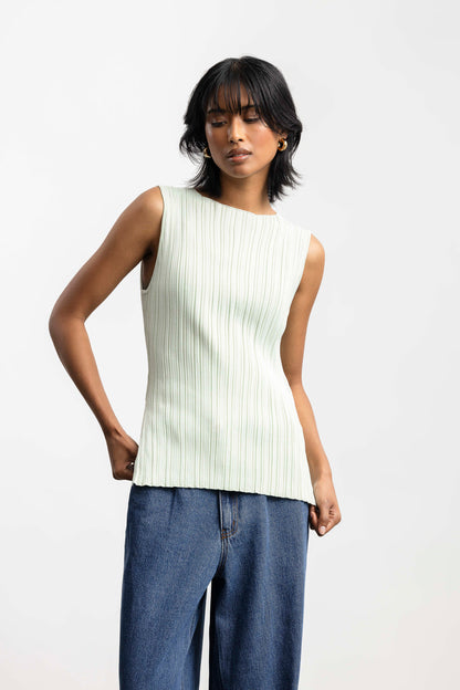 Salma Sleeveless Rib Knit _ 169646 _ Tan