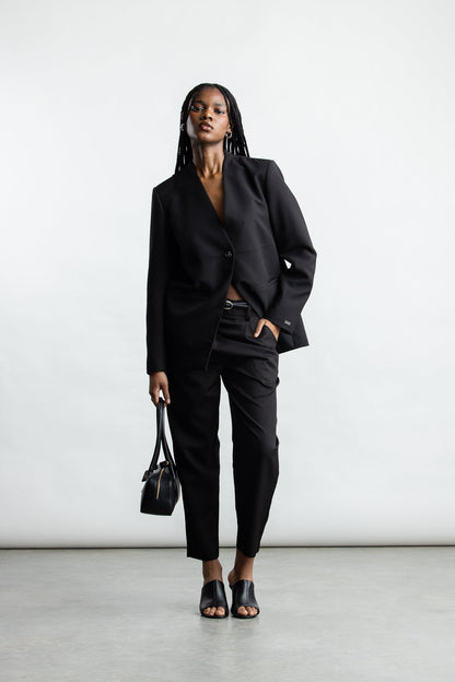 Melissa Tapered Leg Pants _ 168405 _ Black Texture