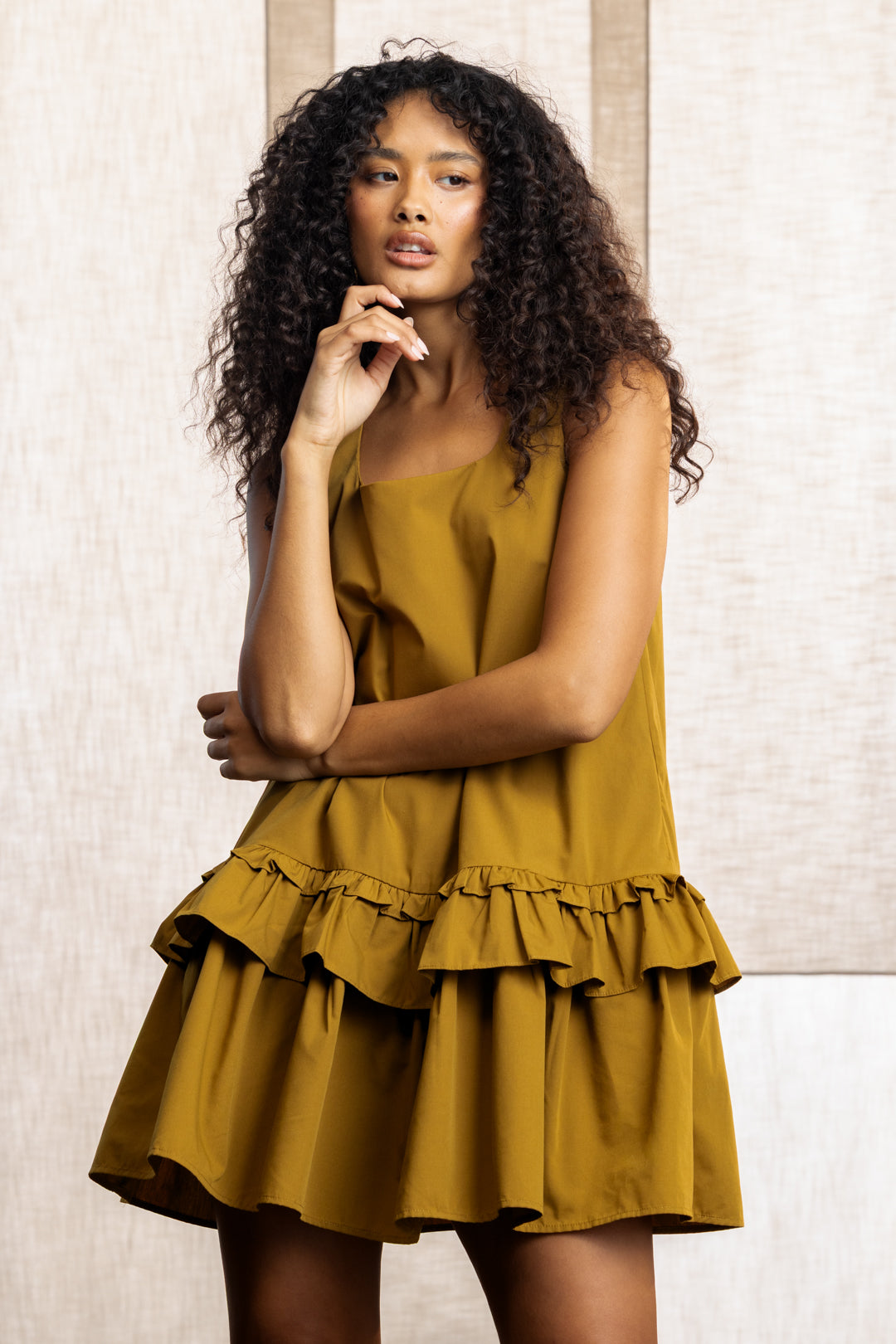 Leena Mini Dress With Frill Detail