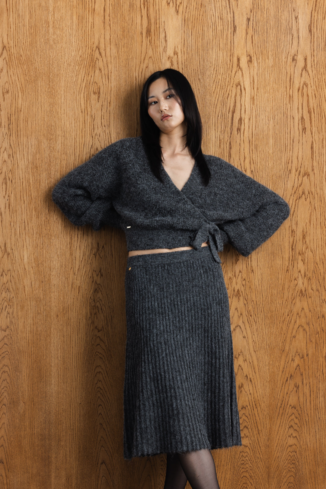 Yoliswa Mock Wrap Knit Top – AYANA