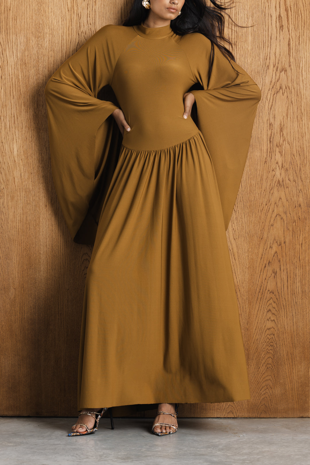 drop waist long sleeve maxi dress Trendy, Chic Women's Clothing Boutique Fore Collection Long Sleeve Drop Waist Maxi Dress, Cream, Female, Size L Lane 201