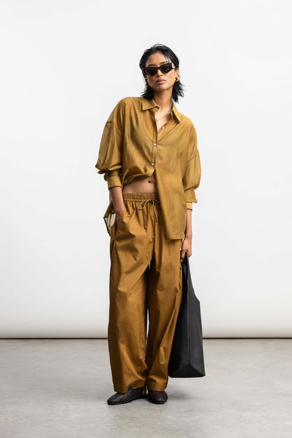 Marlow Barrel Leg Pants _ 168102 _ Brown