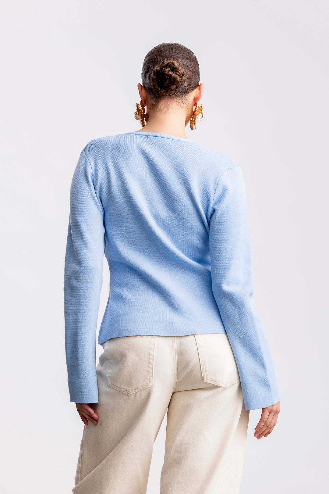 Samantha Cardigan _ 162771 _ Blue Texture