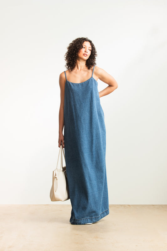 Zandile Denim Trapeze Maxi