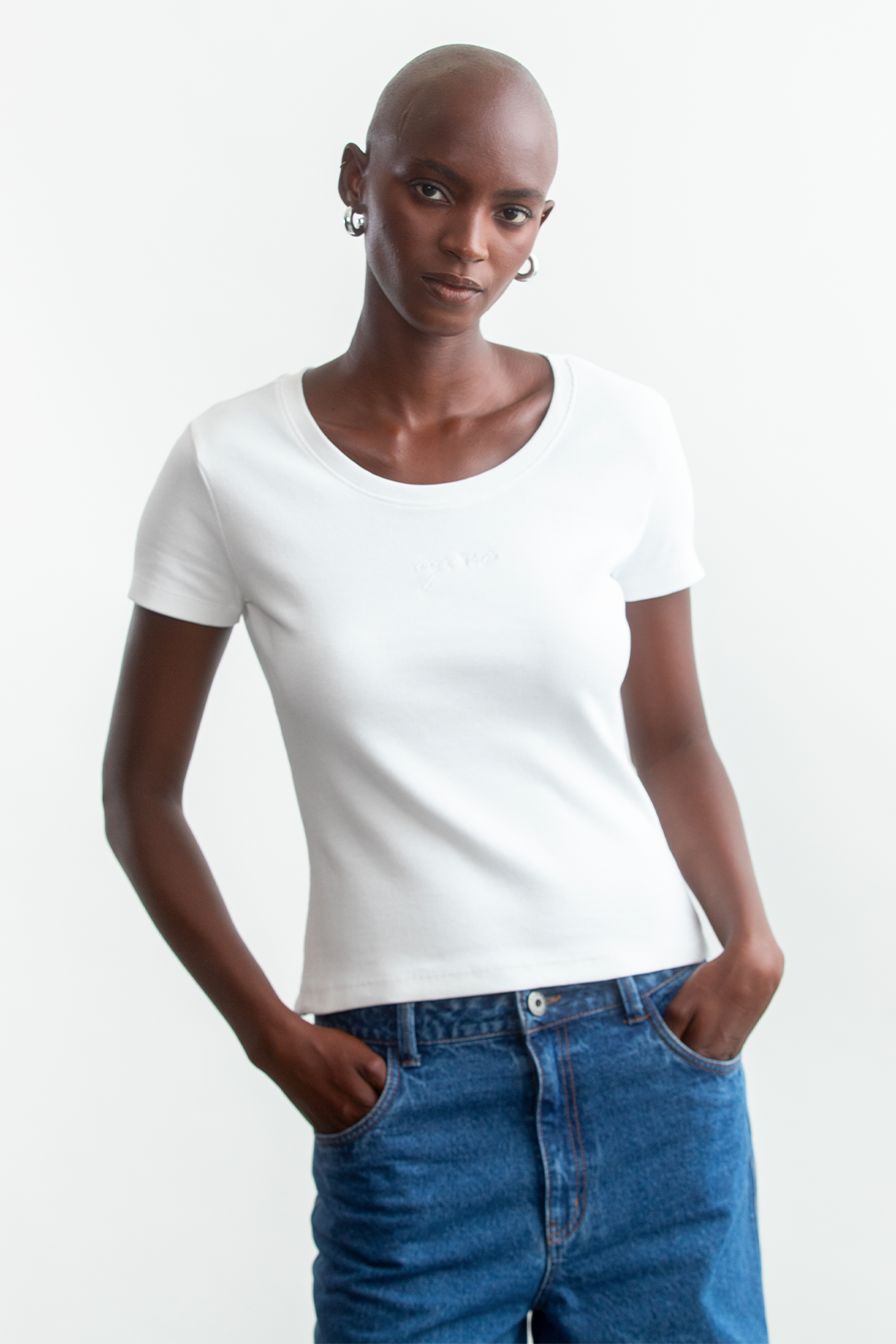 Courtney Rib T-Shirt _ 162435 _ White