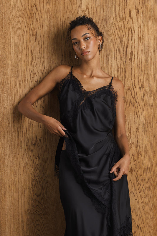 Sesihle Assymetric Lace Top