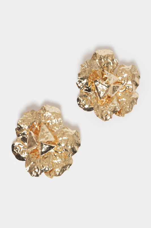 Mbali Flower Earrings _ 166991 _ Gold