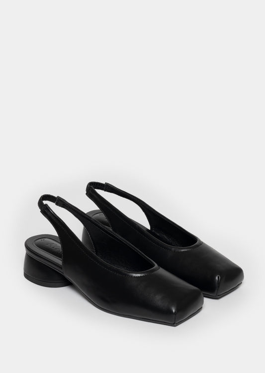 Kiria Square Toe Heel _ 168227 _ Black Texture