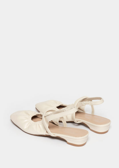 Ayanda Flat Slingback Shoe _ 168061 _ Cream
