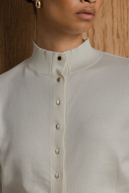 Amani High-Neck Cardigan