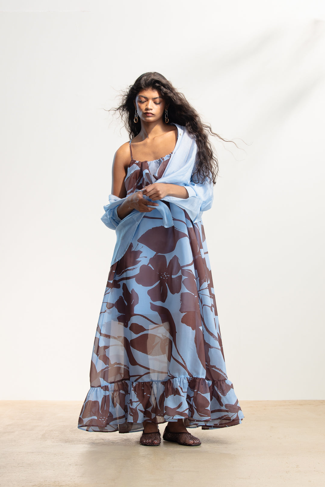 Lumka Ruffle Trapeze Maxi