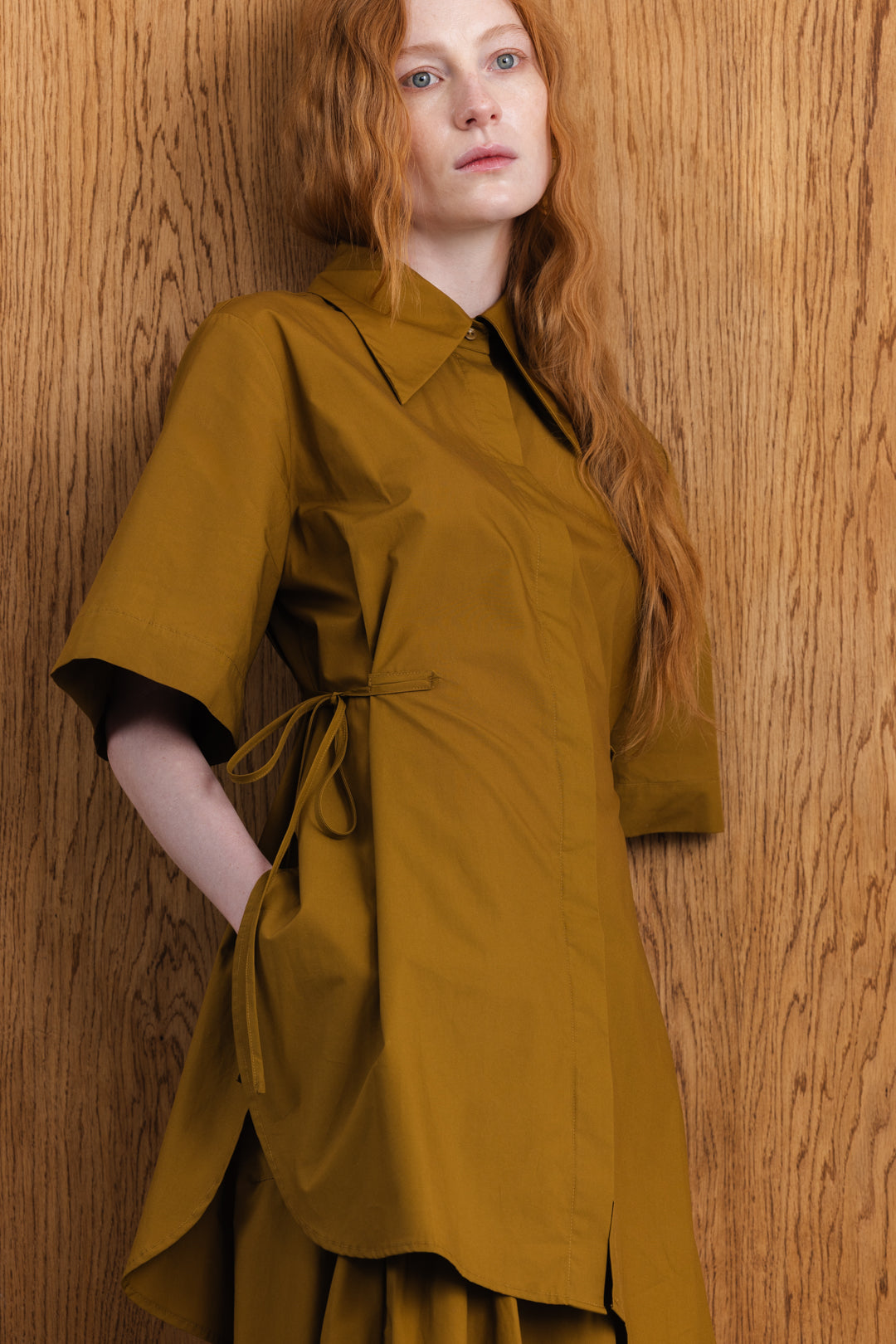 Kourtney Curved Hem Tunic Shirt
