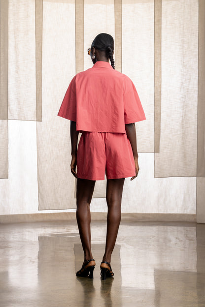 Hailey Technical Utility Cropped Shirt