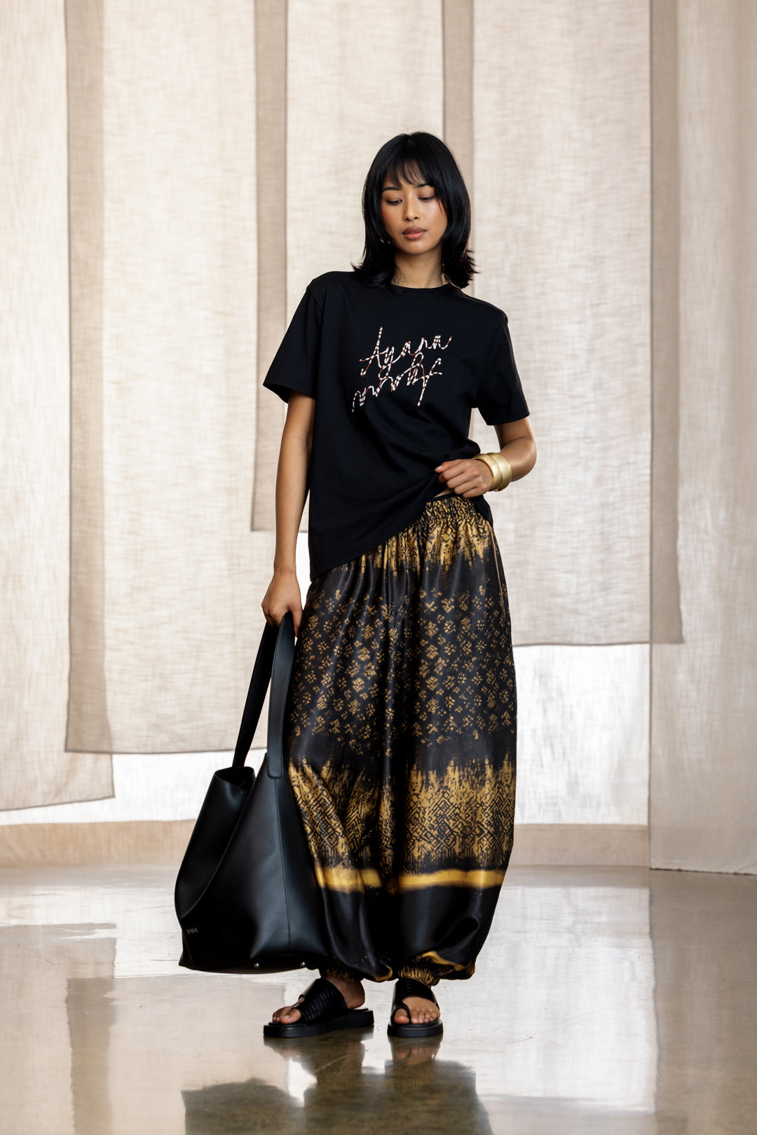 Shayla Balloon Satin Leg Pant