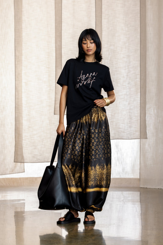 Shayla Balloon Satin Leg Pant