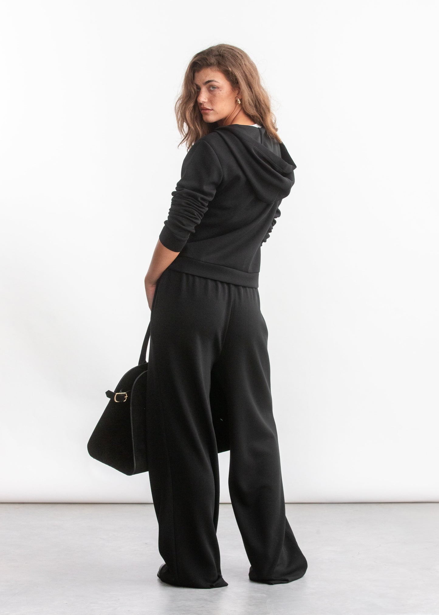 Quinlin Fitted Zip-Up Hoody _ 160702 _ Black Texture