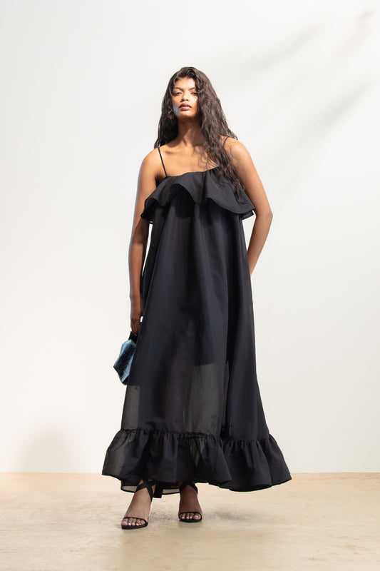 Lumka Ruffle Trapeze Maxi