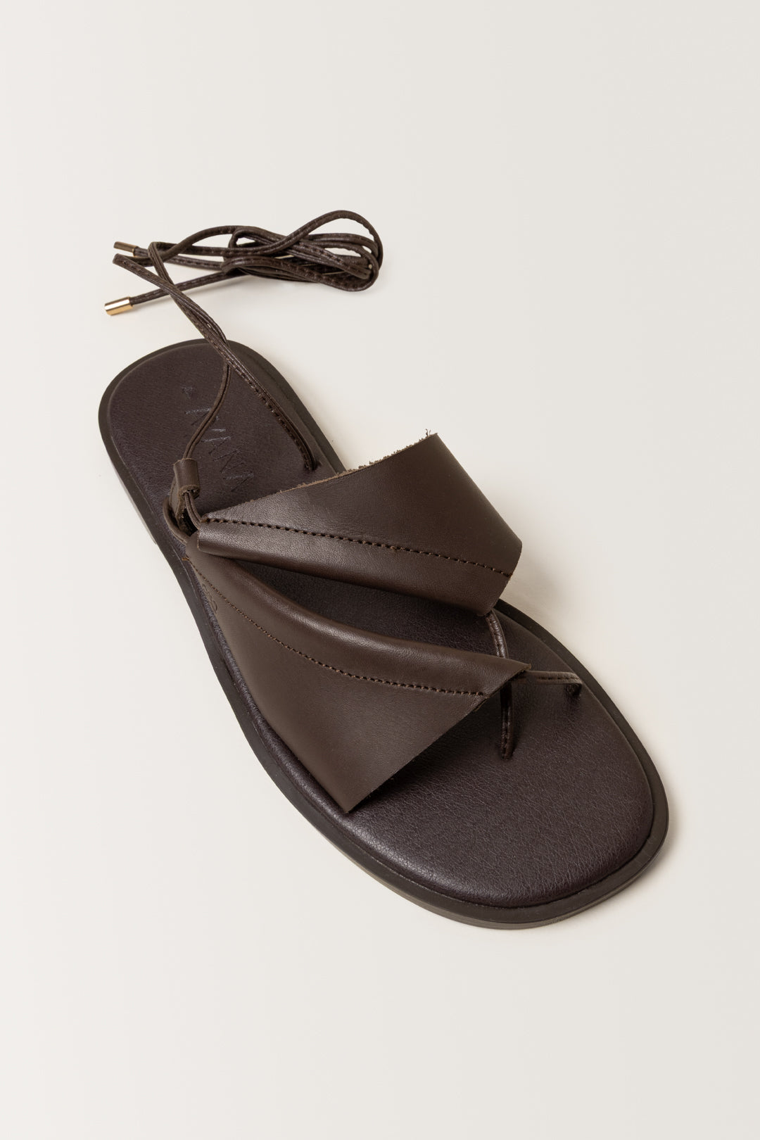 Nolundi Ankle Leather Tie Sandals