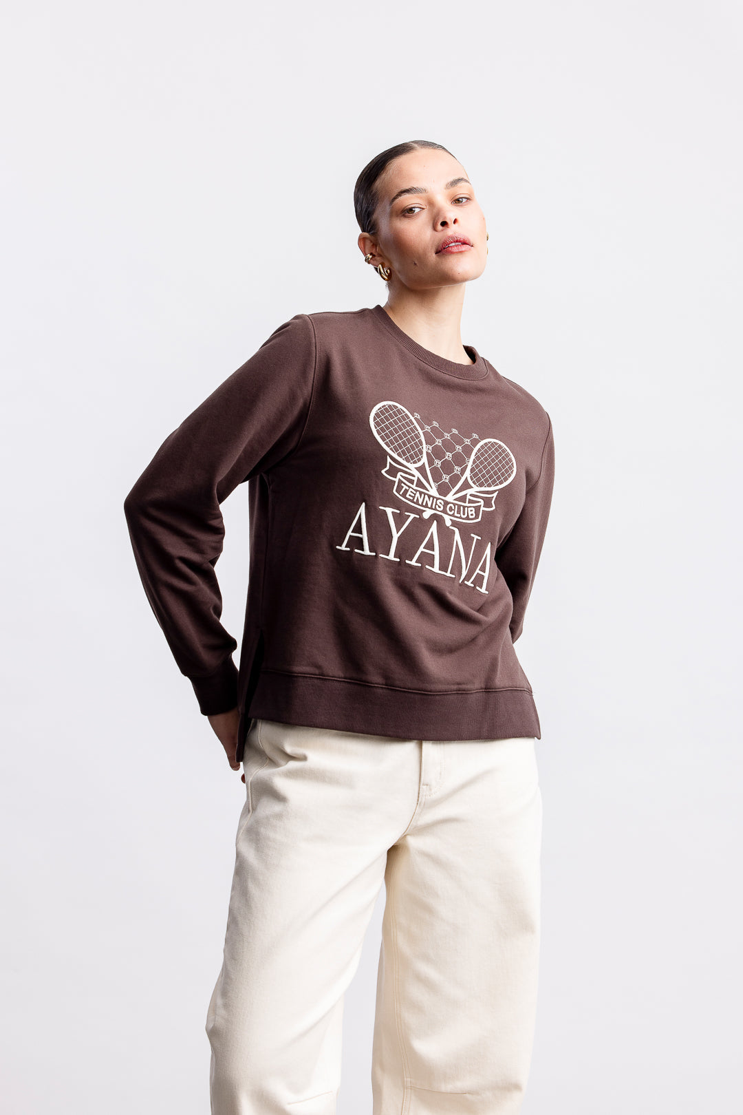 Nikita Graphic Sweatshirt _ 162864 _ Chocolate