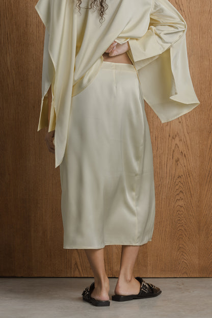 Celeste Satin Wrap Skirt