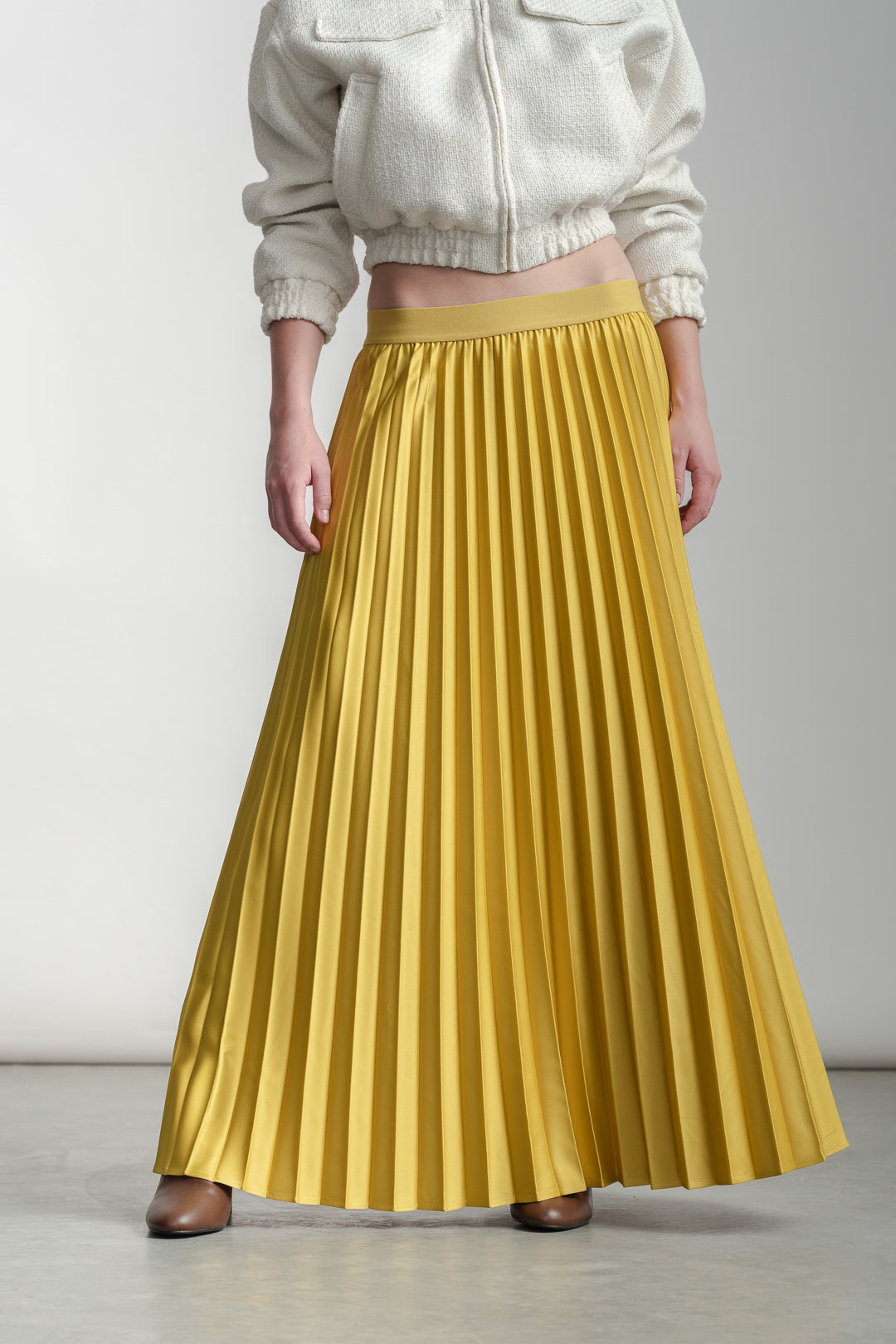 Nova Pleated Skirt _ 159277 _ Yellow