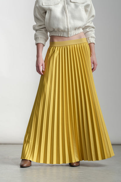 Nova Pleated Skirt _ 159277 _ Yellow