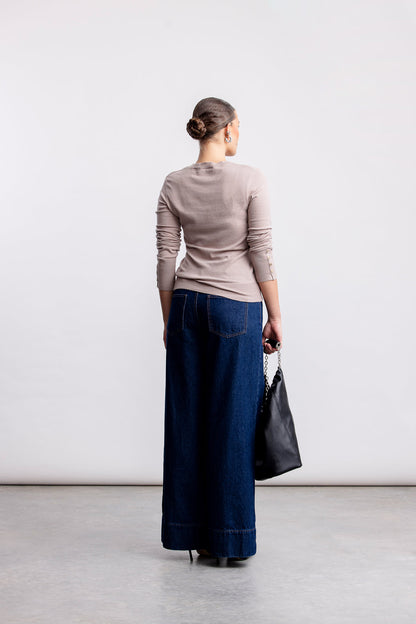 Emma Crewneck Knitwear _ 160091 _ Stone