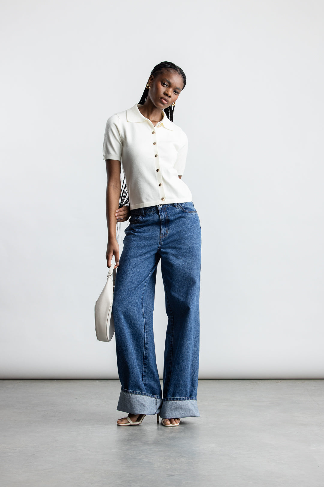 Lera Cropped Cardigan _ 170264 _ Milk