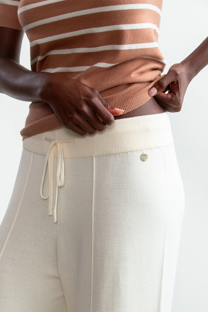 Tara Wide Leg _ 162895 _ Ecru