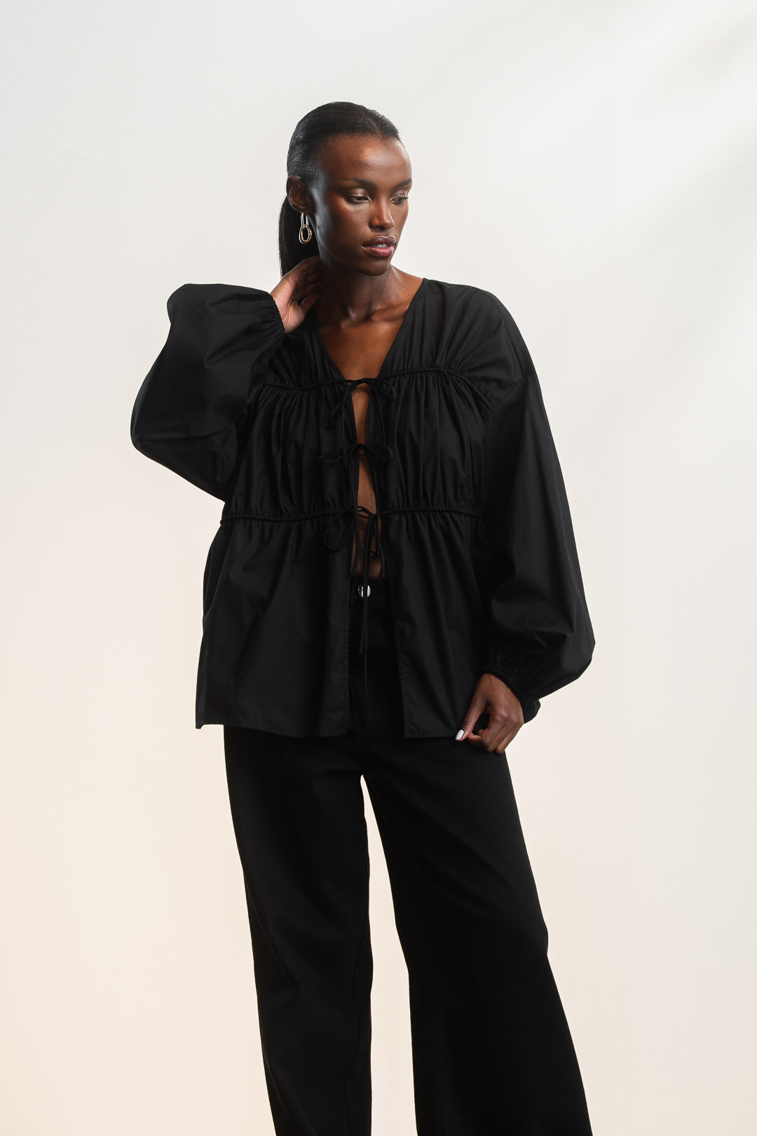 Kendra Tie Front Blouse