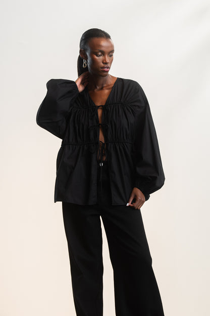 Kendra Tie Front Blouse