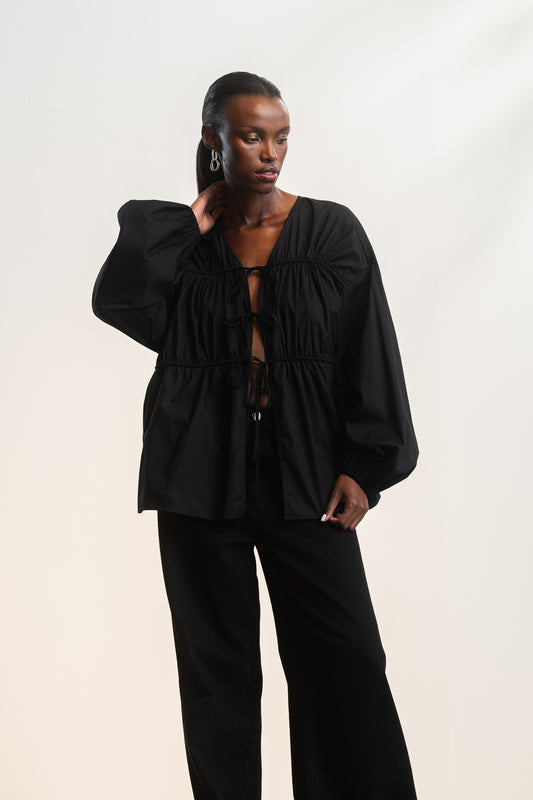 Kendra Tie Front Blouse