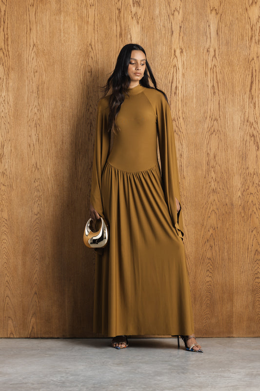 Isra Dropped Waist Maxi Dress