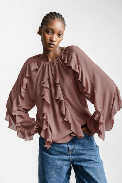Eli Frill Blouse _ 163839 _ Dusty Pink