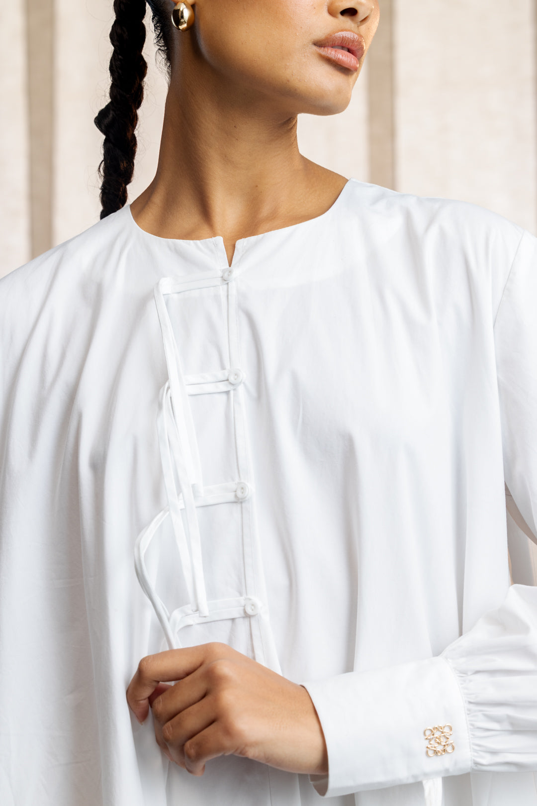 Kai Cotton Long Sleeve Shirt Dress