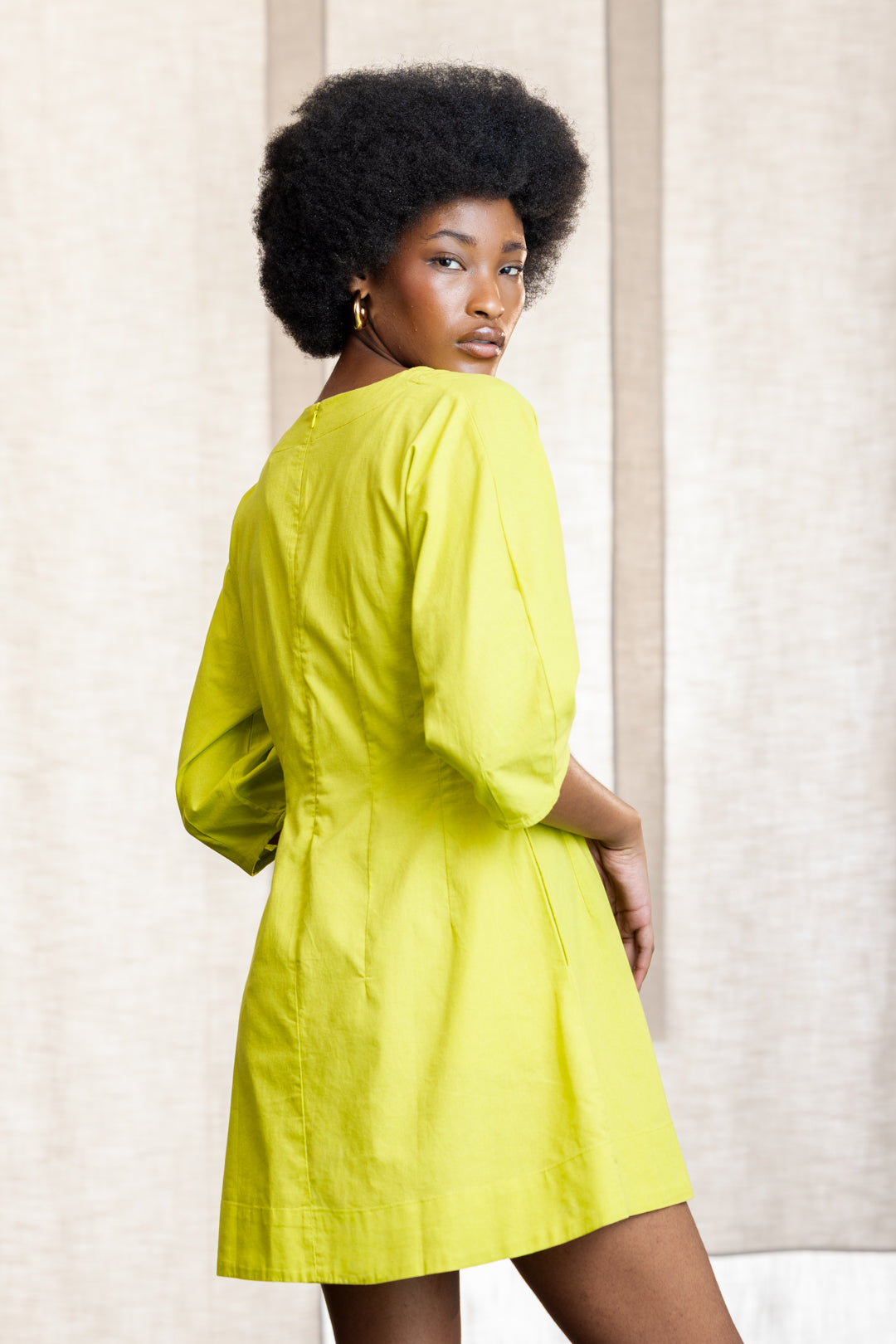 Lidza Puff Sleeve Mini Dress