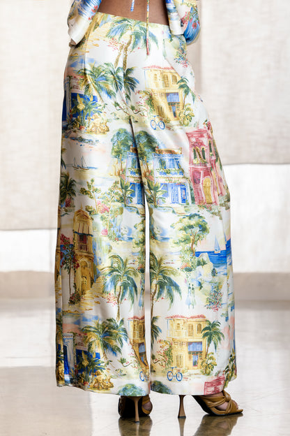 Olivia Soft Satin Wide Leg Pant