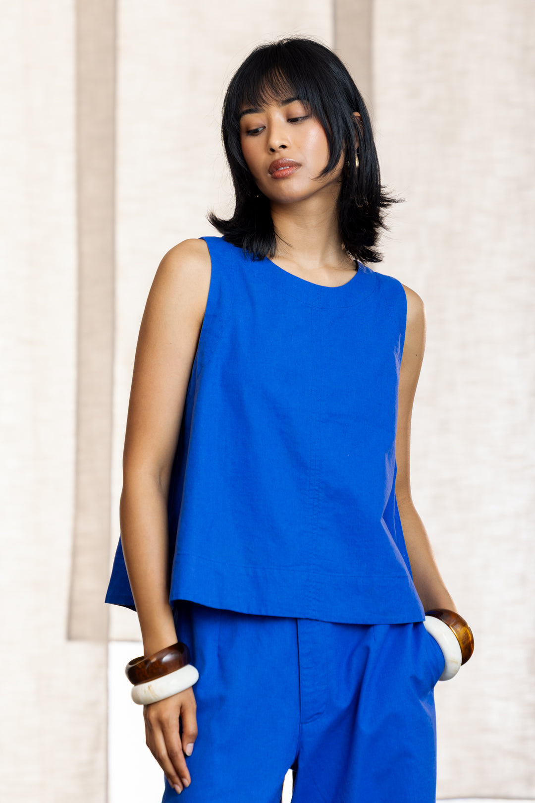 Kinsley Linen Blend Swing Top