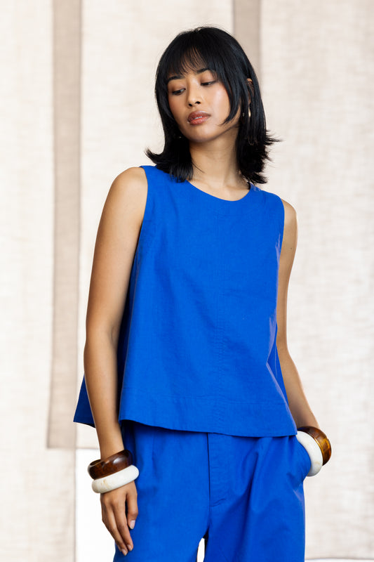Kinsley Linen Blend Swing Top