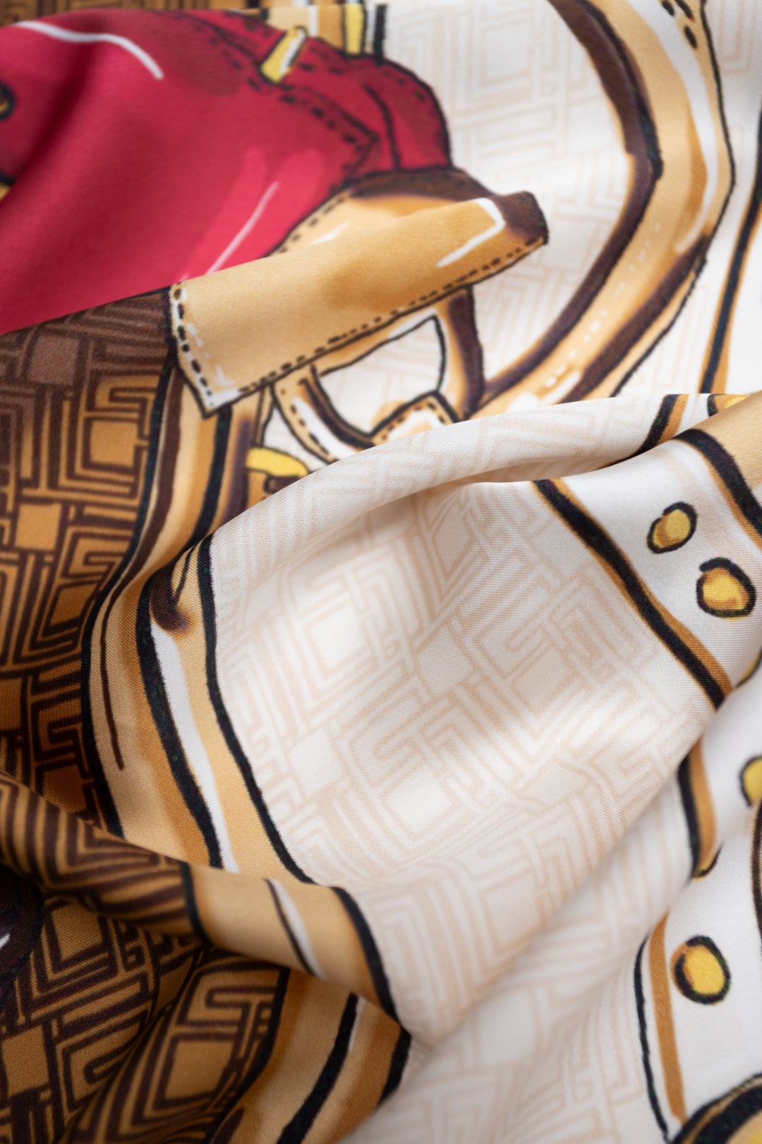 Banele Art Satin Scarf _ 161934 _ Stone