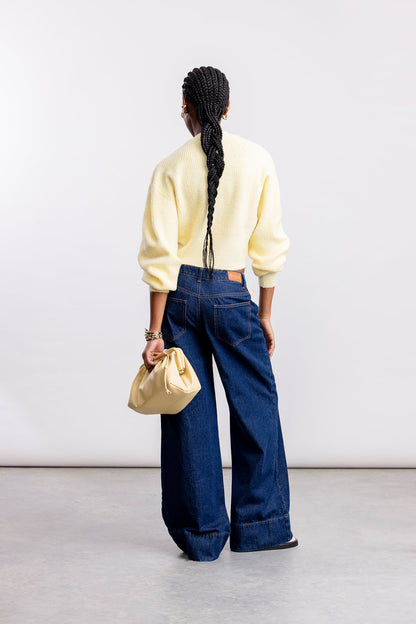 Oreratile Chain Detail Cardigan _ 162679 _ Yellow