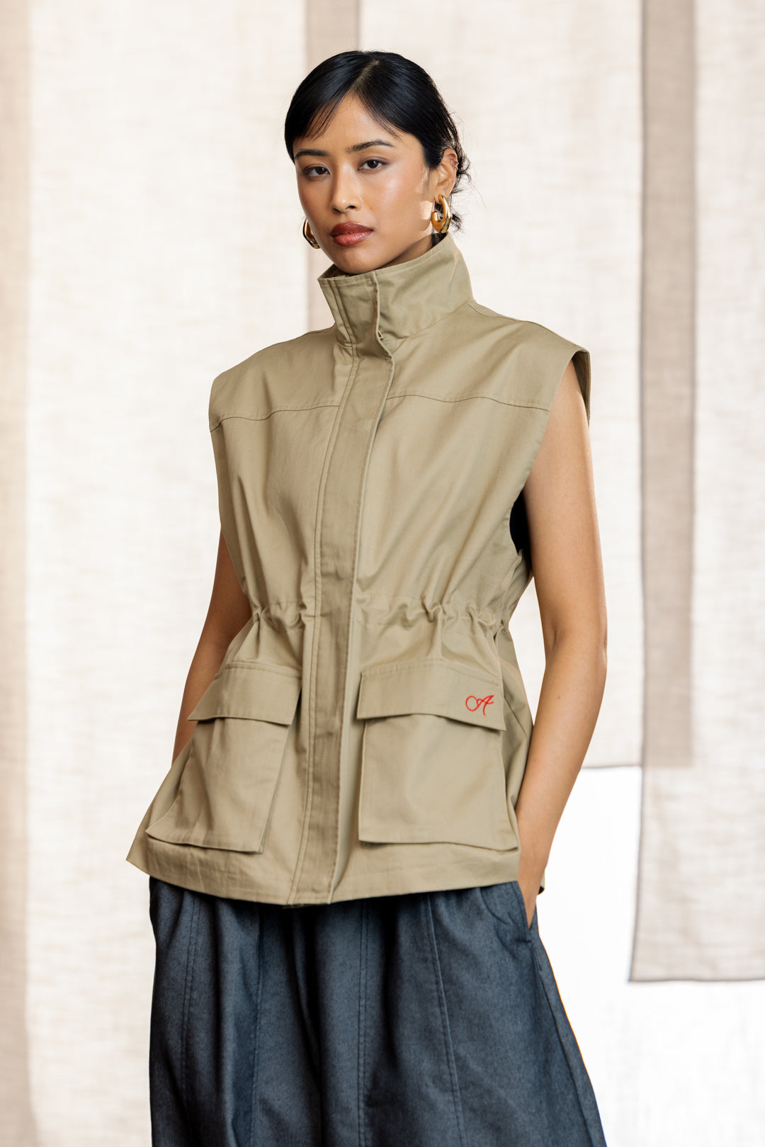 Bia Sleeveless Utility Jacket