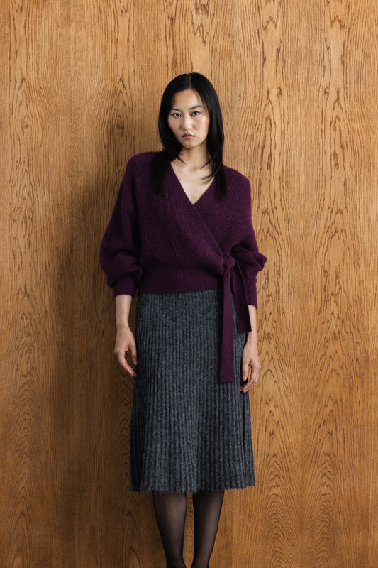 Yoliswa Mock Wrap Knit Top