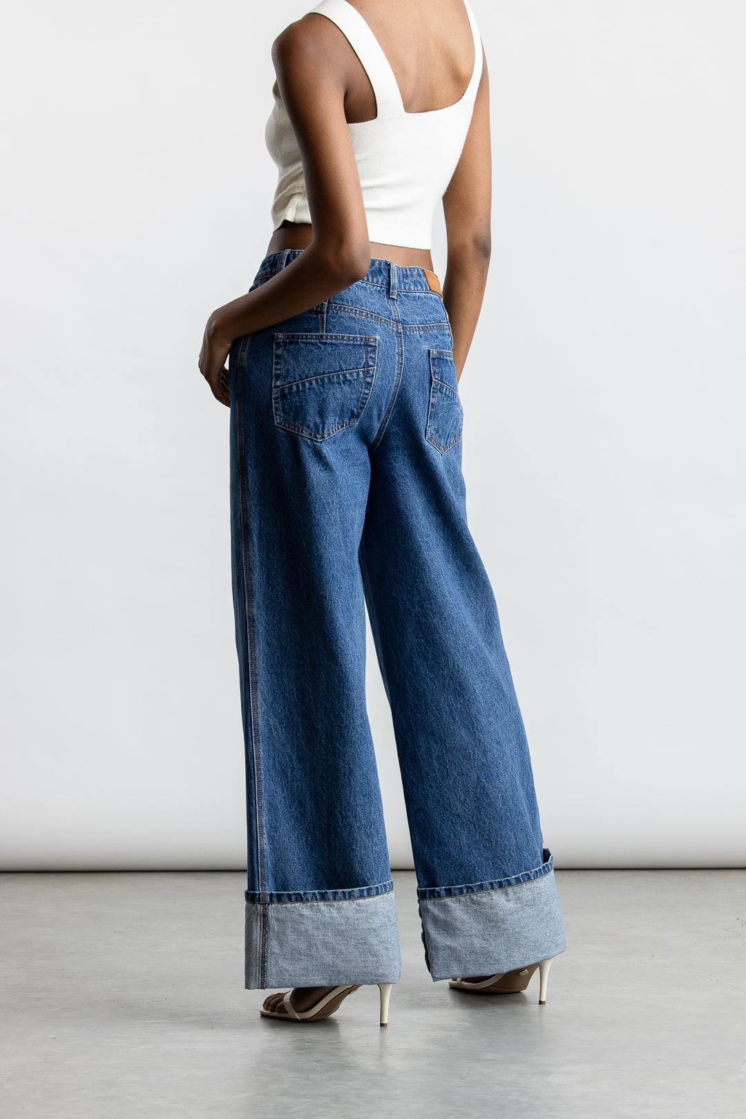 Maya Wide Leg Denim _ 169084 _ Dark Blue