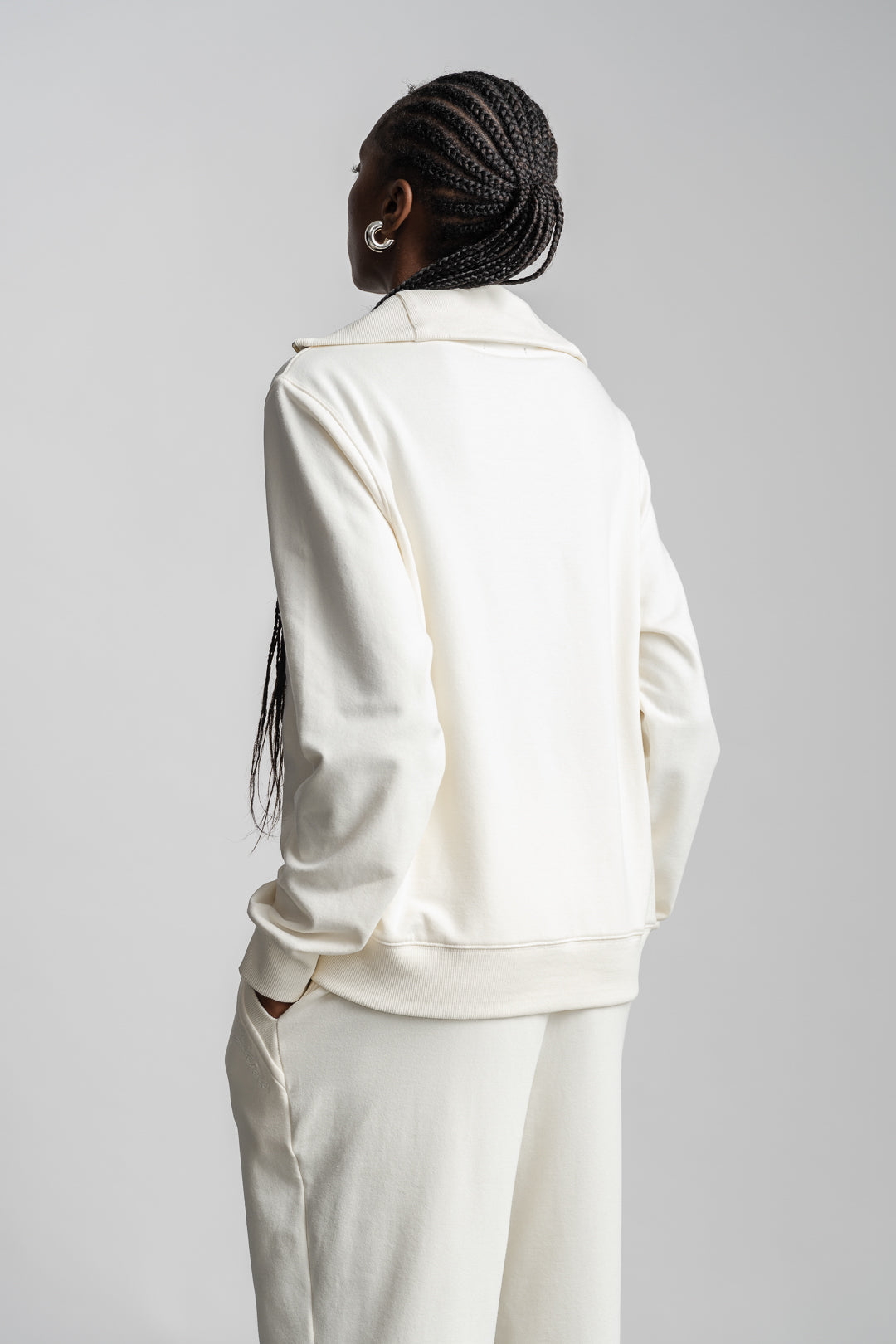 Catherine 1/4 Zip Sweatshirt _ 160256 _ Ecru