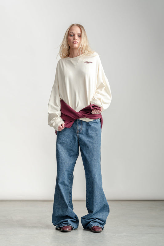 Dominique Cropped Sweatshirt _ 162871 _ Ecru