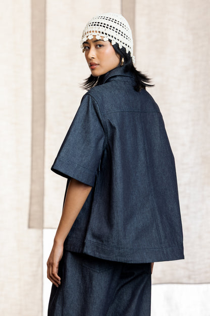 Justina Denim Button-Through Shirt